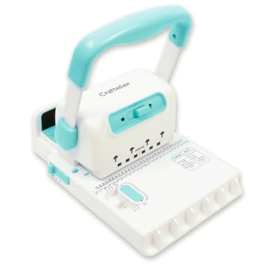 Craftelier - Mini relieuse Minty Duo Binding Machine : Compatible avec les spirales de jusqu'à 1" de diamètre et à anneaux de disques : Dimensions 23,5 x 16 x 21 cm