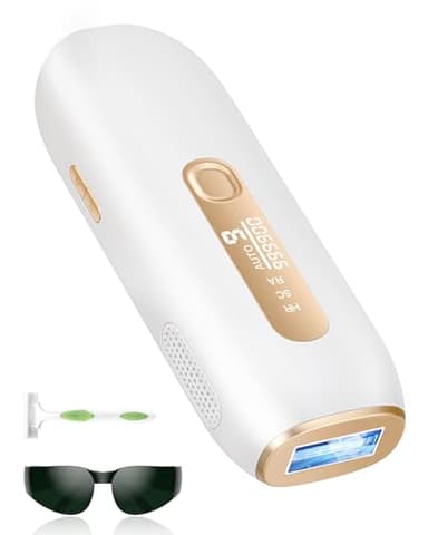 Haarlosy Épilateur Lumière Pulsée - 3 Fonctions [HR/RA/SC], Appareil Épilation Laser à la Maison et Résultats Durables [Femmes/Hommes], IPL Laser Hair Removal pour Aisselles/Bikini/Corps, Blanc