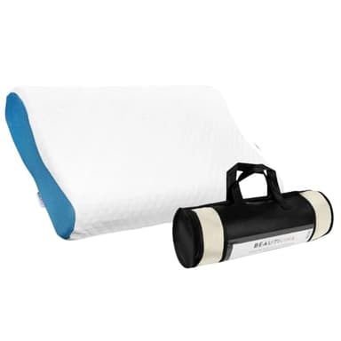 Oreiller orthopédique anti-ronflement 60 × 40 × 12 cm – Coussin de nuque ergonomique en mousse à mémoire de forme contre les ronflements – Oreiller pour dormir sur le côté et sur le dos, housse