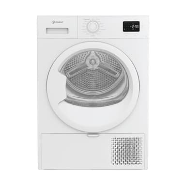 Sèche-linge pompe à chaleur Indesit C YD 92D WW IT – 9 kg, pose libre, classe énergétique E, filtre 2 en 1, cycle rapide, coton éco, rafraîchissement