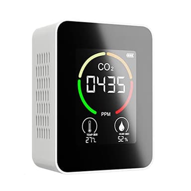DOITOOL Détecteur d'air 3-en-1 avec Mesure de CO2 - Moniteur de Qualité d'air pour Entrepôts, Température/Humidité, Mesure Rapide