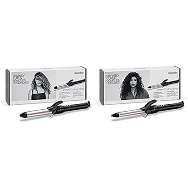BaByliss Boucleur Curling Tong 25mm pour des Boucles Rapides et Rebondies C325E & Boucleur Curling Tong 19mm pour des Boucles Serrées C319E