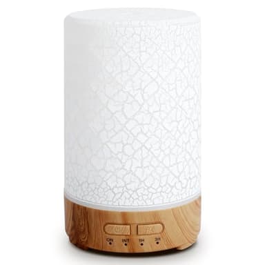 Romon Diffuseur d'Huile Essentielle, 150ML Diffuseur Arômes, Ultrasonique Diffuseur Huiles Essentielles Electrique avec 7 Couleurs LED Humidificateur d'air pour Appartement Bureau Maison Yoga