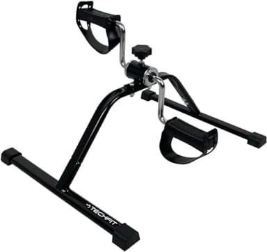 Techfit PED1 Pédale Formateur, Mini Vélo d'appartement pour la Maison et Bureau, Machine d'entraînement Légers pour Les Bras et Jambes, Adaptée à la Récupération, Noir, Noire
