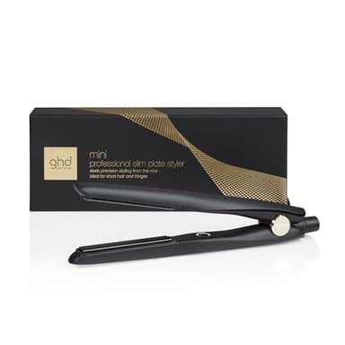 ghd - Lisseur ghd Mini (Nouvelle version) - Fer à lisser professionnel (Noir) - Plaques 40% plus fines - Sans chaleur extrême - Des cheveux 50% plus brillants - Idéal cheveux courts, franges