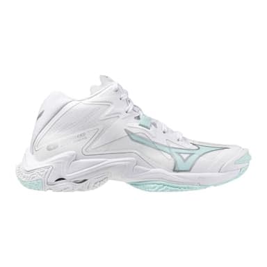 Mizuno Wave Lightning Z8 Mid, Chaussures de volley-ball Femme, White/Blue Tint, turquoise, 38 EU