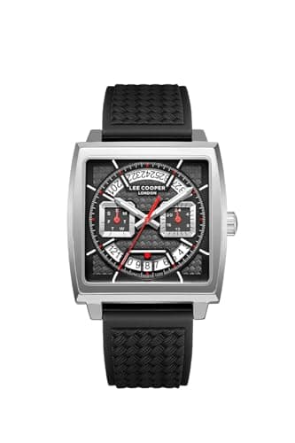 Lee Cooper Homme Analogique Quartz Montre avec Bracelet en Silicone LC08065.351