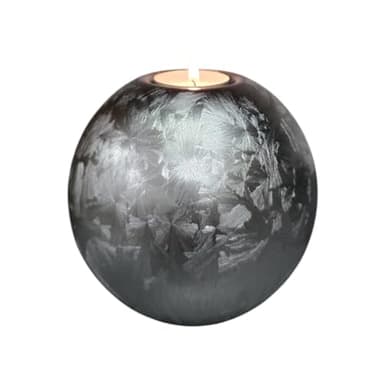 Urne funéraire avec bougeoir en Verre – 500 ML | pour Cendres de Chien, Chat ou être Cher – Argent givré