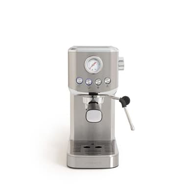 CREATE / THERA CLASSIC COMPACT/Machine à expresso acier inoxydable / 20 bars, semi-automatique, café froid, double sortie, réservoir de 1,2L, café moulu et dosettes ESE 55 mm, buse vapeur, 1350W