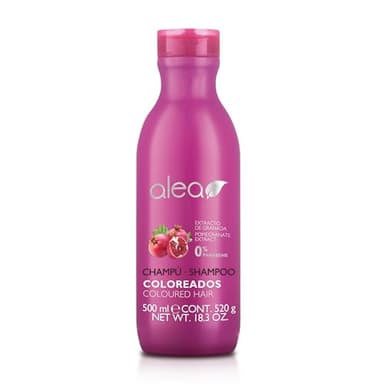 ALEA - Shampooing pour cheveux colorés - 500 ml - Extrait de grenade - Maintient la couleur des cheveux plus longtemps - Sans sulfates ni parabènes
