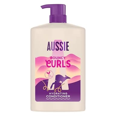 Aussie Bouncy Curls Après-Shampoing Hydratant 1000ml, Boost d'Hydratation pour Cheveux Bouclés