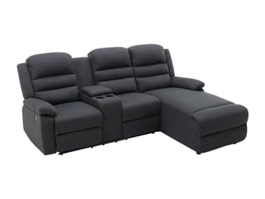 Vente-unique - Canapé d'angle Droit Relax en Tissu Anthracite Macedonia