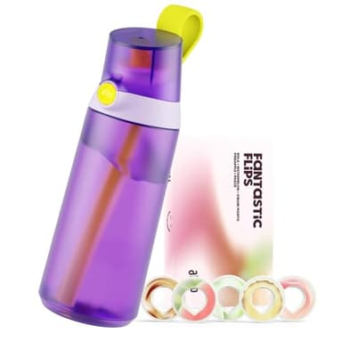 air up Gourde Click Squid Purple – Pack de démarrage avec 5 capsules de goût | Bouteille 600 ml sans sucre, passe au lave-vaisselle, sans BPA