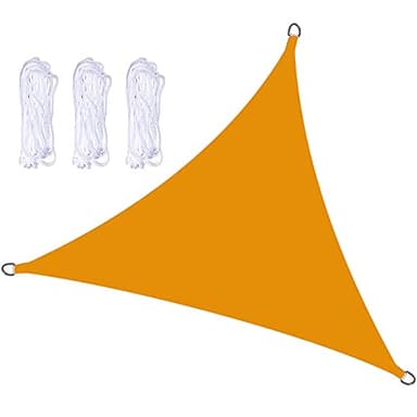 QIAOH Voile D'ombrage Triangulaire 4x4x5.7mRT, Imperméable Et Résistante, Toile D Ombrage Impermeable, Voile D Ombrage pour Jardin Terrasse