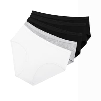 Ocexteur Culotte en Coton Taille Haute Respirant Femme Packs Multiples