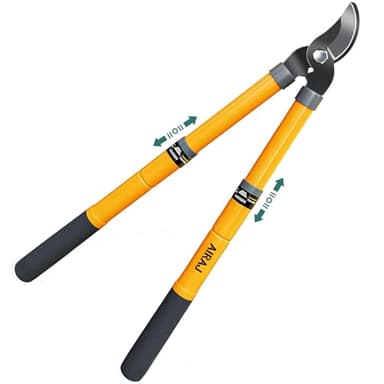 AIRAJ Coupe-Branche Télescopiques 42-61cm, Coupe-Branche à Lames Tranchantes, Poignées Extensibles Avec Revêtement de Protection, Elagueurs de Jardin Pour Couper Les Branches Sèches et Mouillées