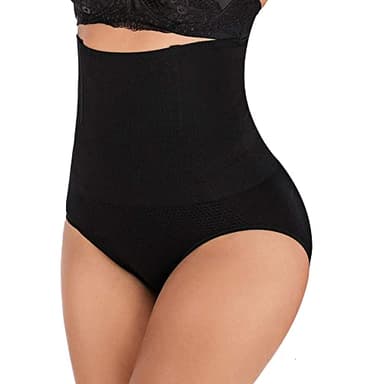 Femme Culotte Gainante Ventre Plat Gaine Amincissante Invisible Taille Haute Culottes Sculptantes Stretch Slip Panty Minceur Shapewear Body Shaper,Noir XL/XXL