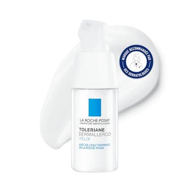 La Roche-Posay - Toleriane Dermallergo - Crème Contour des Yeux Peau Sensible - Innovation Anti-rougeur et Eczéma - Neurosensine, Niacinamide, Sphingobioma - Soin Contour des Yeux Haute Tolérance