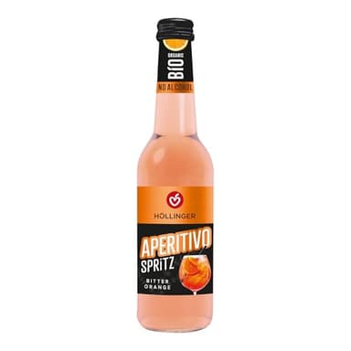 Höllinger Aperitivo Spritz Bio Sans Alcool, Jus de Orange Amère, Bouteilles en Verre, 12 x 330ml