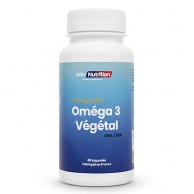 Omega 3 Vegan Huile d'algue OmegaVie® riche en DHA et EPA origine France (Bretagne), brevetée Qualitysilver®, TOTOX = 4, 60 capsules molles sans carraghénanes, cure de 2 mois, Fabriqué en France
