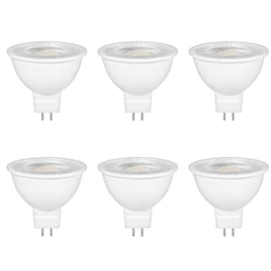 Caldarax Ampoule GU5.3 LED 5W Spot, Blanc Neutre 4000K, Équivalent 35W 50W Halogène, 500LM, AC/DC 12V, 120° Angle, GU5.3 Base à 2 Broches, Non-dimmable, LED Spot MR16 Lampe Réflecteur, lot de 6