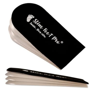 Paire de Talonnette Grandissante Rehaussante Silicone - Taille L Noire - Homme et Femme - Reglable, Adhésive, Autocollante, Anti glisse, Amortissante Talon et Agrandissante