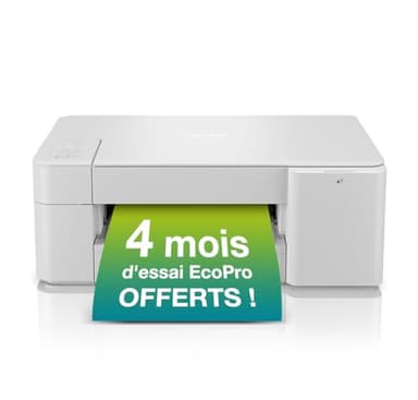 Brother DCP-J1200WE - Imprimante Multifonction 3 en 1 - Jet d'encre Couleur - Abonnement d'impression ECOPRO 4 Mois OFFERTS - Wi-FI - Jusqu'à 16 Pages/Minute