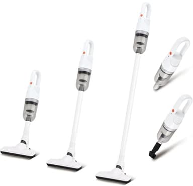 Aspirateur Laveur sans Fil, 12000Pa/400W/35Min Puissant Électriques Autonomie Aspirateur Balai, Très Silencieux Aspirateur avec Brosse à Sol Anti-Tangle, pour Sols Durs/Tapis/Poils d'animaux/Voiture