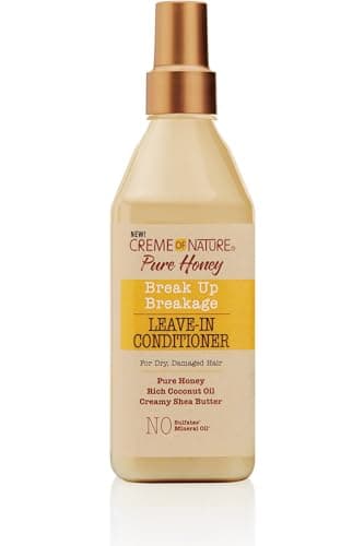 Creme of Nature - Pure Honey - Soin Protecteur et Hydratant sans Rinçage - Crème cheveux à base d'Huile de Coco, Beurre de Karité et Miel - Soin des Cheveux Bouclés Frisés Crépus Sans Sulfates 236,5ml