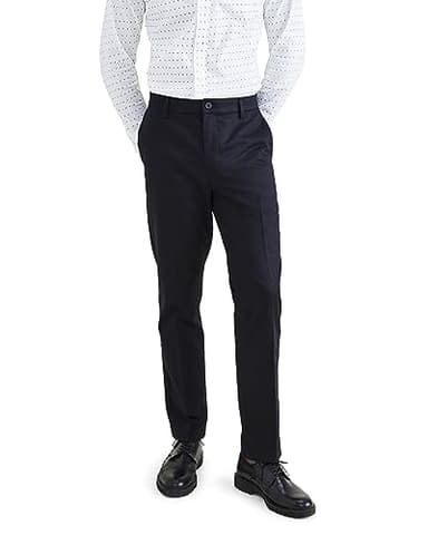 Dockers Signature Stain Defender Pantalon Chino Fin froissé pour Homme, Beau Noir, 106,7 x 86,4 cm (l x L), Beau Noir., 42W x 34L