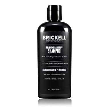 Shampooing anti-pelliculaire Brickell pour hommes, naturel et biologique, apaise et élimine les pellicules avec Ziziphus Joazeiro, huile d'aloès et de jojoba (236 ml)