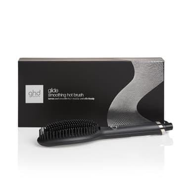 ghd - Brosse chauffante ghd Glide - Brosse Lissante (Noire) - Lissage rapide, facile - Résultats sans frisottis - Utilisation sur cheveux secs - Sans chaleur extrême - Idéal pour tous types de cheveux