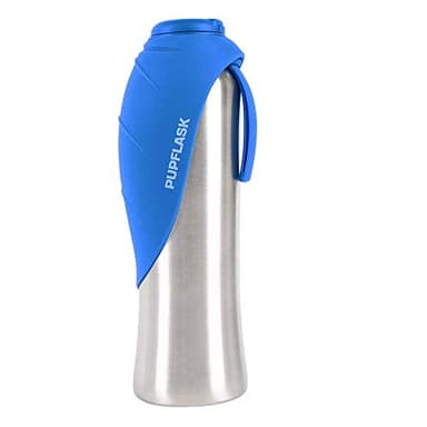 Tuff Pupper | Grande Bouteille d'eau pour Chien | 27 ou 40 OZ en Acier Inoxydable | Distributeur d'eau Pratique| Bol d'eau de Voyage pour Chiot | Bouteille d'eau Portable (40 oz, Nebulas Blue)