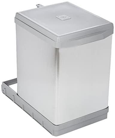 Elletipi Tower PAL609/1ALL.Poubelle tri sélectif extractible avec Ouverture Automatique pour Base, Plastique et Aluminium, Gris, 25 x 41 x 39,5 cm