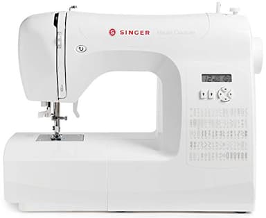 Singer Haute Couture F527C Machine à coudre électronique Professionnelle, 80 points, utilitaires, élastiques, décoratifs, Facile pour Débutants Electrique Portable, Maison