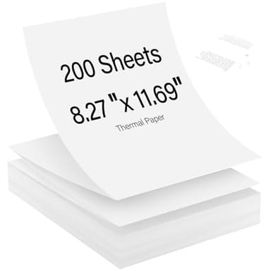 Papier Thermique A4, 200 Feuilles Papier Imprimante Thermique, Sans BPA, Séchage Rapide, Compatible Avec La Plupart des Imprimantes Thermiques A4, pour Imprimante Thermique pour Documents, Pages Web