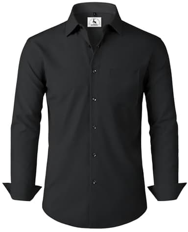 Chemise Homme Manches Longues Ensemble Été Chemise Masculine Vetement Traditionnelle Chemisette Slim Fit Affaires Casual Chemise Thee Shirts Urban Classic Chemises boutonnée Noir M
