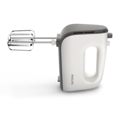 Philips Série 5000 Batteur Mixeur - Puissance 450 W, Fouets Coniques pour Pâte Aérée, 5 Vitesses + Turbo, Éjection Facile des Accessoires, Clip Attache-Cordon (HR3741/00)