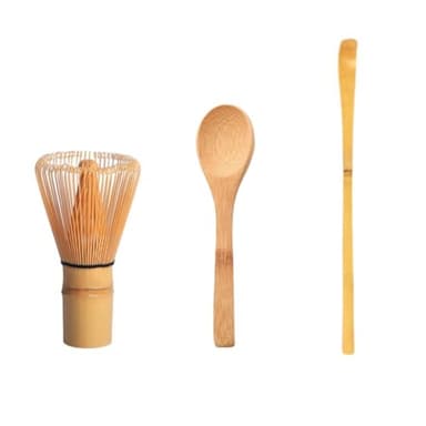 nsemble Fouet à thé vert matcha de qualité supérieure en bambou naturel - Outil de préparation de poudre de matcha - pour la cérémonie du thé, la boisson (Thé Xian ensemble 3 pièces)