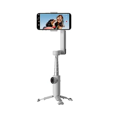 Insta360 Flow - Stabilisateur pour Smartphone avec Suivi alimenté par l'IA, stabilisation à 3 Axes, trépied et Perche à Selfie intégrés, Pliable et Portable, vidéos pour réseaux Sociaux, Gris Pierre