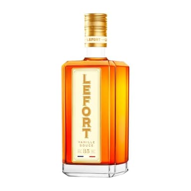 LEFORT - Blanc - Spiritueux À Base d’Eau de Vie, de Whisky LEFORT & d’Arômes Naturels de Vanille Douce Biologique - 35% Alcool - Origine : France - Bouteille 70 cl