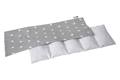 Medi Partners Coussin chauffant noyaux de cerise 60x20cm 800g 100% coton 5 Chambres par le froid Taie d'oreiller amovible (Étoiles)
