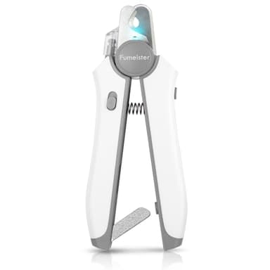 Fumeister Coupe-griffes rechargeable Type-C pour chiens et chats – Coupe-ongles pour animaux avec LED, ultra tranchant pour chiens de petite et moyenne taille (Gris)