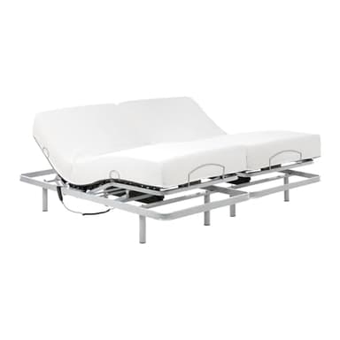 Gerialife® Lit Double articulé Double avec Matelas Visco Tencel (160 x 200)