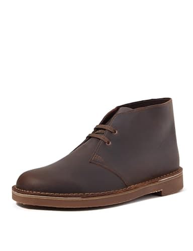 Clarks Desert Boot Bushacre 3, Bottine Chukka Homme, Léa Brun Foncé, 41 EU