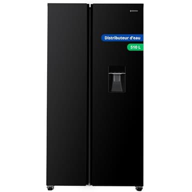 GEDTECH Réfrigérateur multi-portes GSBS510BL 510L (324L + 181L) - Distributeur d'eau - Noir