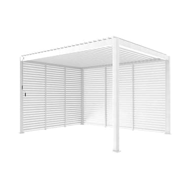 sweeek - Persienne 130cm pour pergola bioclimatique Triomphe. côté 4m. Aluminium. Blanc
