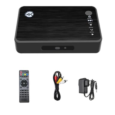 Yominerr Lecteur Multimédia 4K Ultra HD pour Voiture TV SD MMC RMVB MP3 USB Disque Dur Externe U Disque Lecteur Multimédia Multimédia Boîtier Prise UE