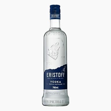 ERISTOFF Vodka Premium, 37,5 % Vol, 70cL / 700mL, Filtrée au Charbon, Spirit Vodka Triple Distillée