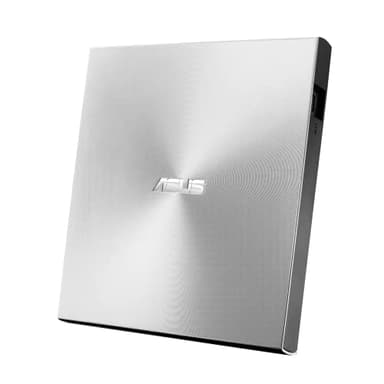 ASUS ZenDrive U9M Argent - Graveur DVD x8 ultra-compact, M-Disc supporté pour un stockage assuré pendant 1000 ans, compatible avec interfaces USB 3.0 Type-C et Type-A pour Windows et Mac OS